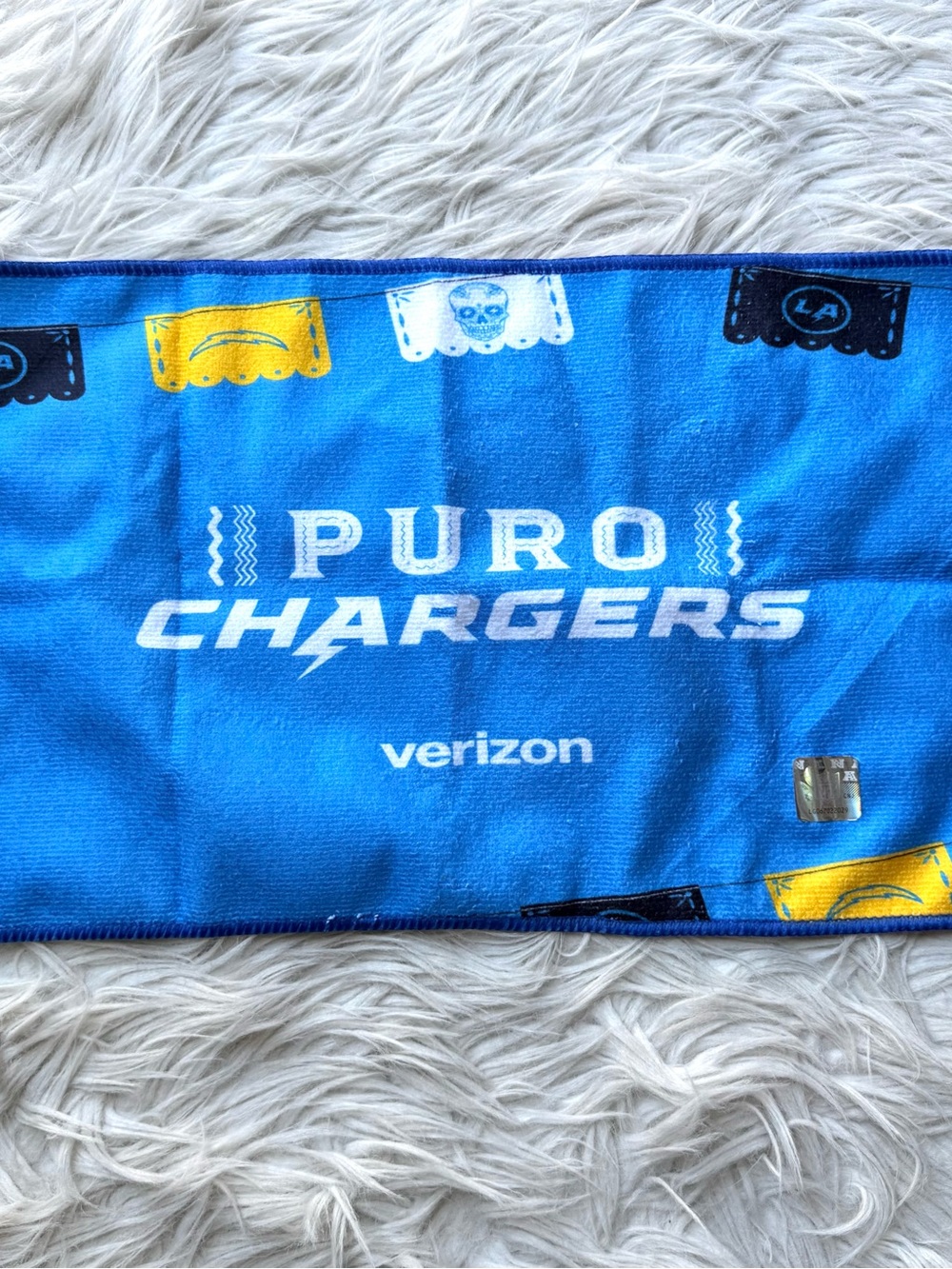 NFL Los Angeles Chargers Puro Rally Towel Latino Heritage Verizon 18” x 11”